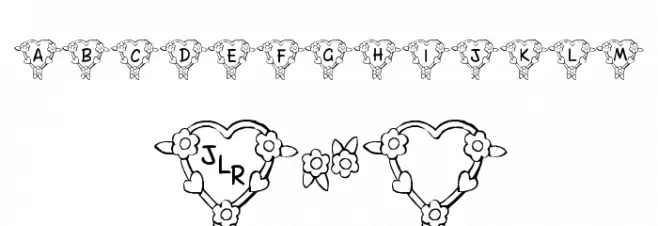 FL Heart Light フォント その他の文字