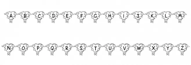 FL Heart Light Schriftart Groß