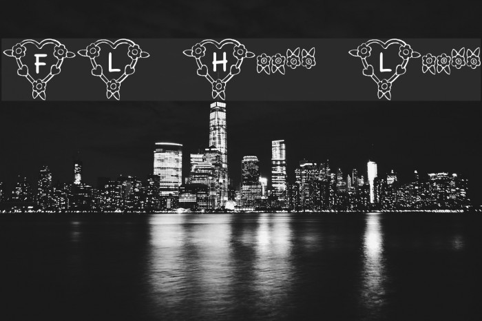 FL Heart Light Font examples