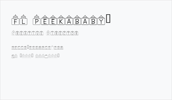 FL Peekababy! Business Card