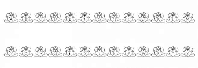 FL Scrappy Angel Font UPPERCASE