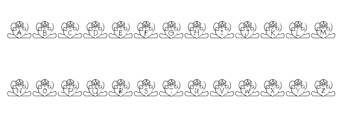 FL Scrappy Angel Font LOWERCASE