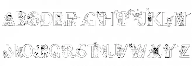 FL Sesame Street Шрифта ВЕРХНИЙ