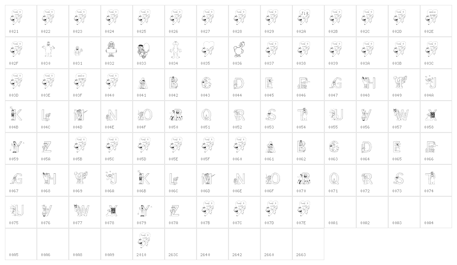 FL Sesame Street Character Map