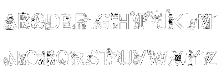 FL Sesame Street Font LOWERCASE