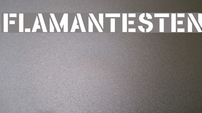 FLAMANTESTEN Font examples
