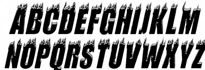 FLAMES ITALIC PERSONAL USE Bold Italic Caratteri MAIUSCOLE
