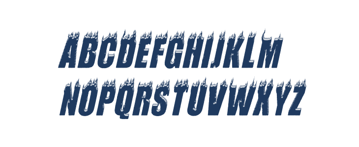 FLAMES ITALIC PERSONAL USE Bold Italic Lowercase