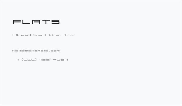 FLATS Business Card