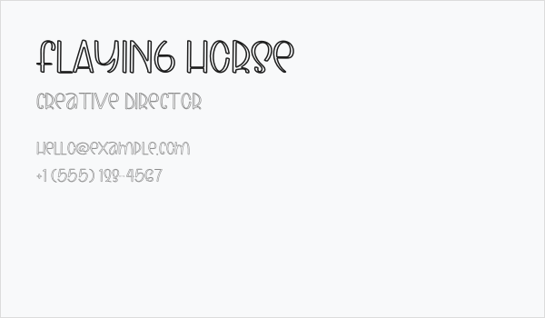 FLAYING HORSE Business Card