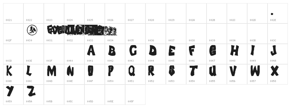 FLH-Font Character Map