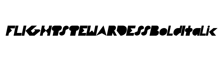FLIGHT STEWARDESS Bold Italic  Free Fonts Download