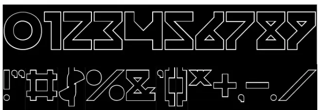 FLIGHT STEWARDESS-Hollow-Invers Font OTHER CHARS