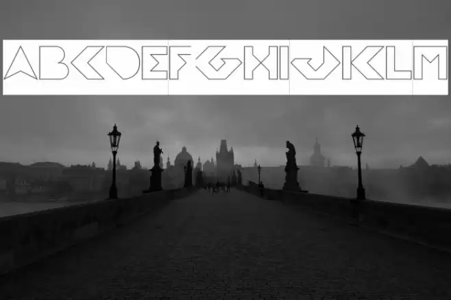 FLIGHT STEWARDESS-Hollow-Invers Font examples