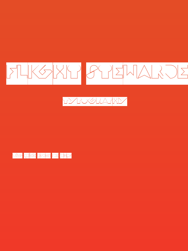 FLIGHT STEWARDESS-Hollow-Invers Poster