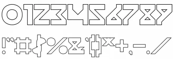 FLIGHT STEWARDESS-Hollow Font OTHER CHARS