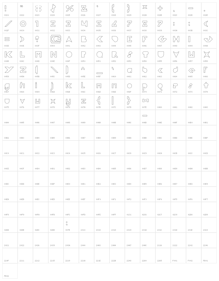 FLIGHT STEWARDESS-Hollow Character Map