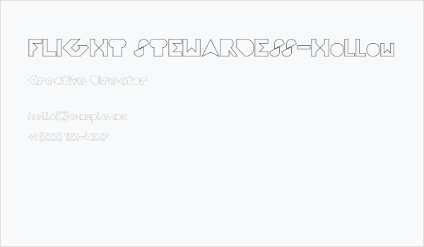 FLIGHT STEWARDESS-Hollow Business Card