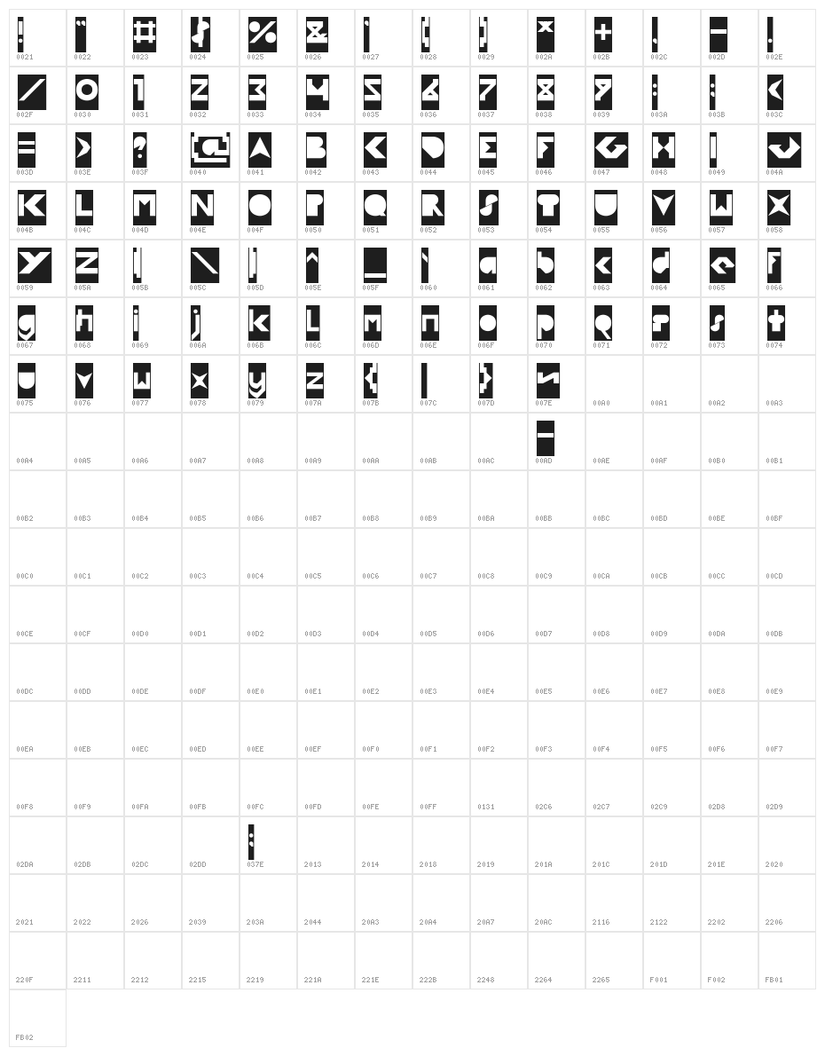 FLIGHT STEWARDESS-Inverse Character Map