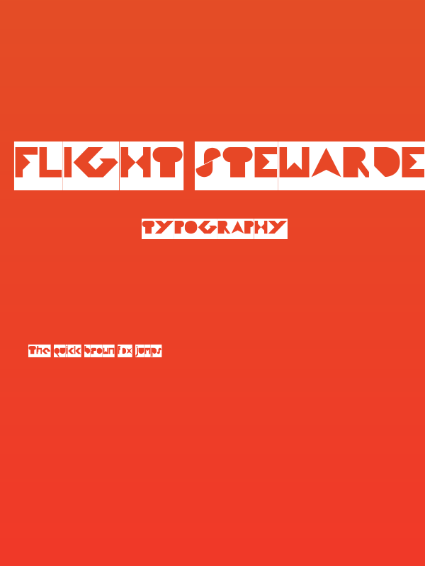 FLIGHT STEWARDESS-Inverse Poster