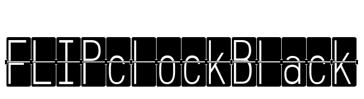 FLIPclockBlack  Frei Schriftart Herunterladen