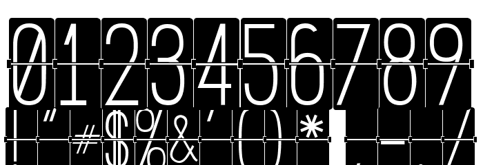 FLIPclockBlack Font OTHER CHARS