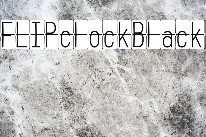 FLIPclockBlack Font examples