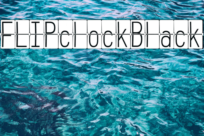 FLIPclockBlack Font examples