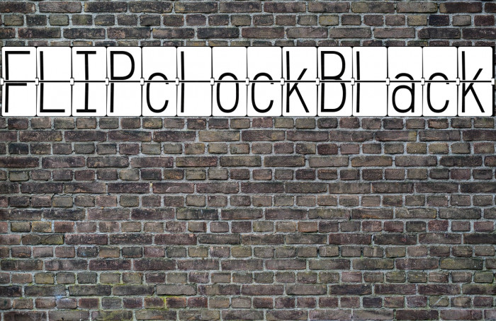 FLIPclockBlack Font examples