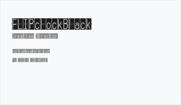 FLIPclockBlack Business Card