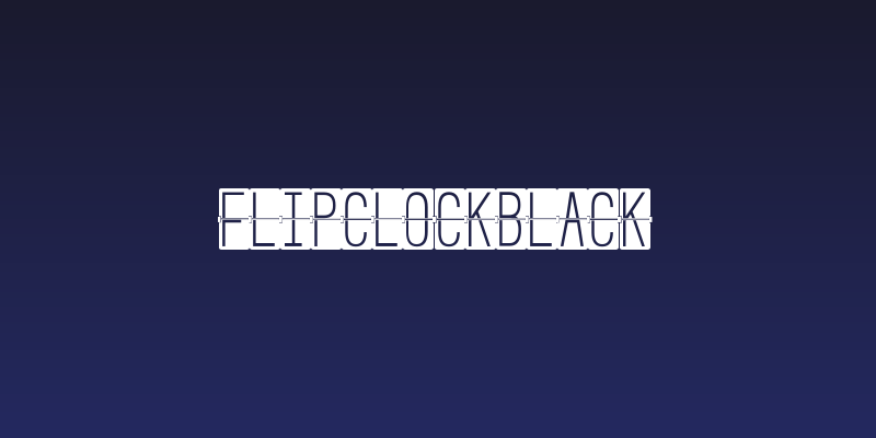 FLIPclockBlack Social Header