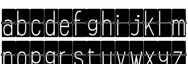 FLIPclockBlack خط أحرف صغيرة