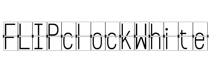 FLIPclockWhite  font caratteri gratis