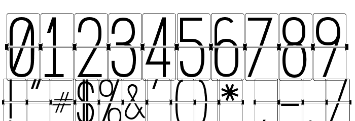 FLIPclockWhite Font OTHER CHARS
