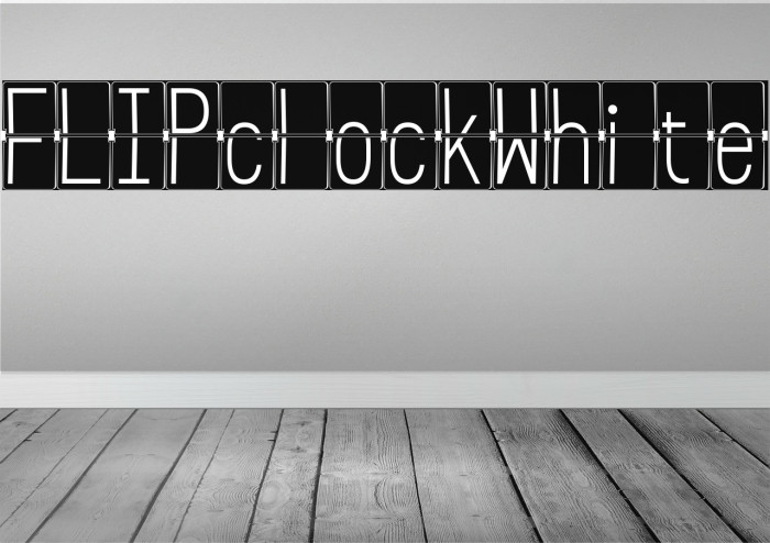 FLIPclockWhite Font examples