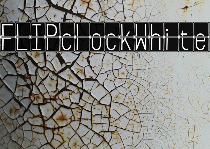 FLIPclockWhite Font examples