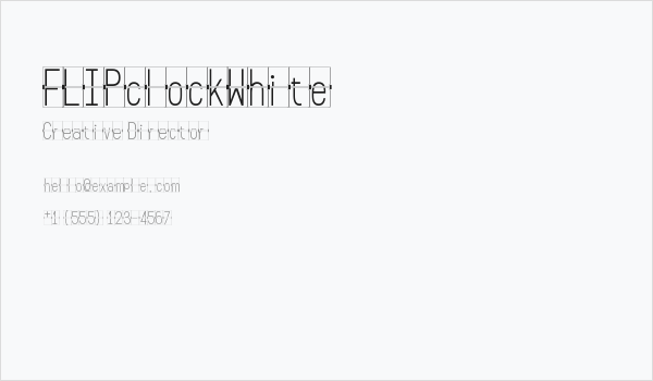 FLIPclockWhite Business Card