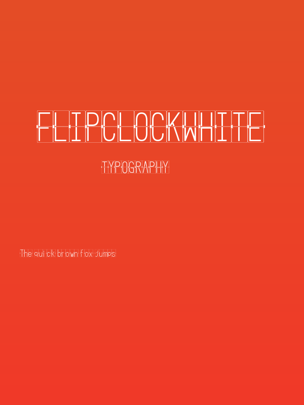 FLIPclockWhite Poster