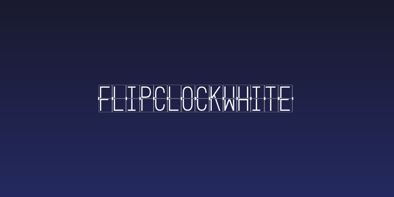 FLIPclockWhite Social Header