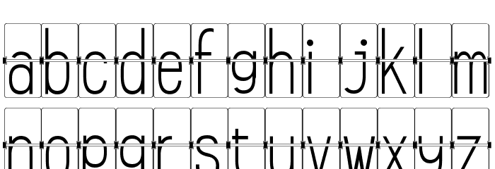 FLIPclockWhite Font LOWERCASE