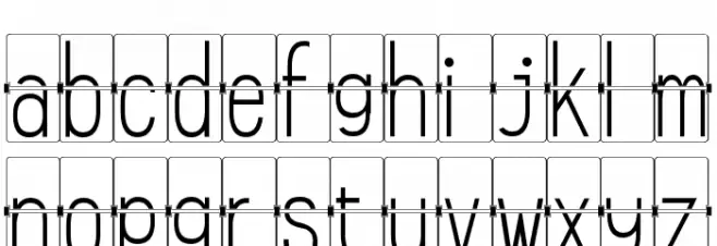 FLIPclockWhite Font Litere mici