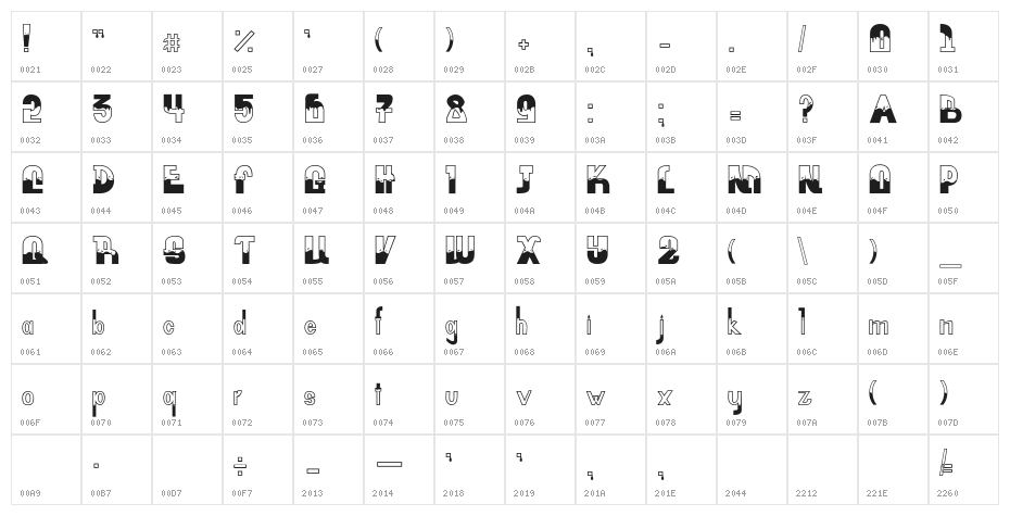 FLOOD WATER NORMAL Character Map