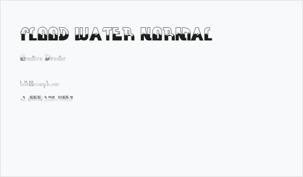 FLOOD WATER NORMAL Business Card