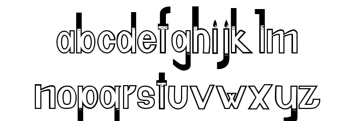 FLOOD WATER NORMAL Font LOWERCASE