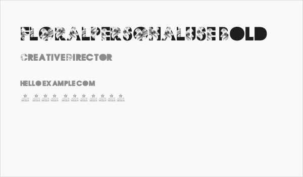 FLORALPERSONALUSE-Bold Business Card