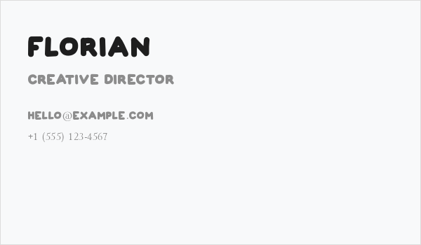 FLORIAN Business Card