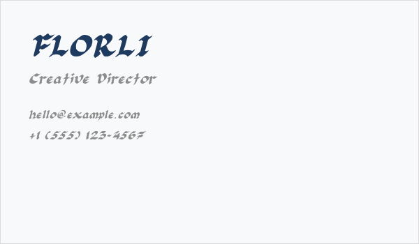 FLORLI Business Card