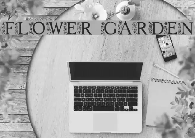 FLOWER GARDEN Font examples
