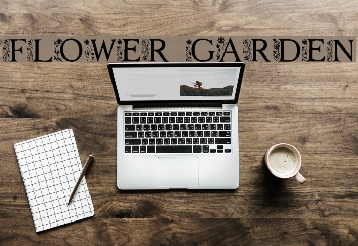 FLOWER GARDEN Font examples