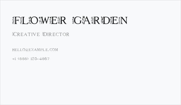 FLOWER GARDEN Business Card